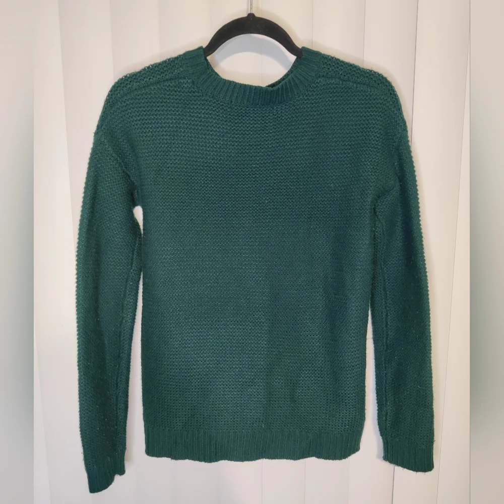Forever 21 Dark Green Knitted Sweater Size Small - Picture 2 of 3
